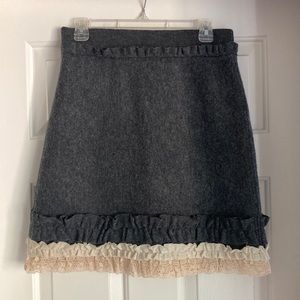 NWOT Anthropologie Girls from Savoy Wool Skirt